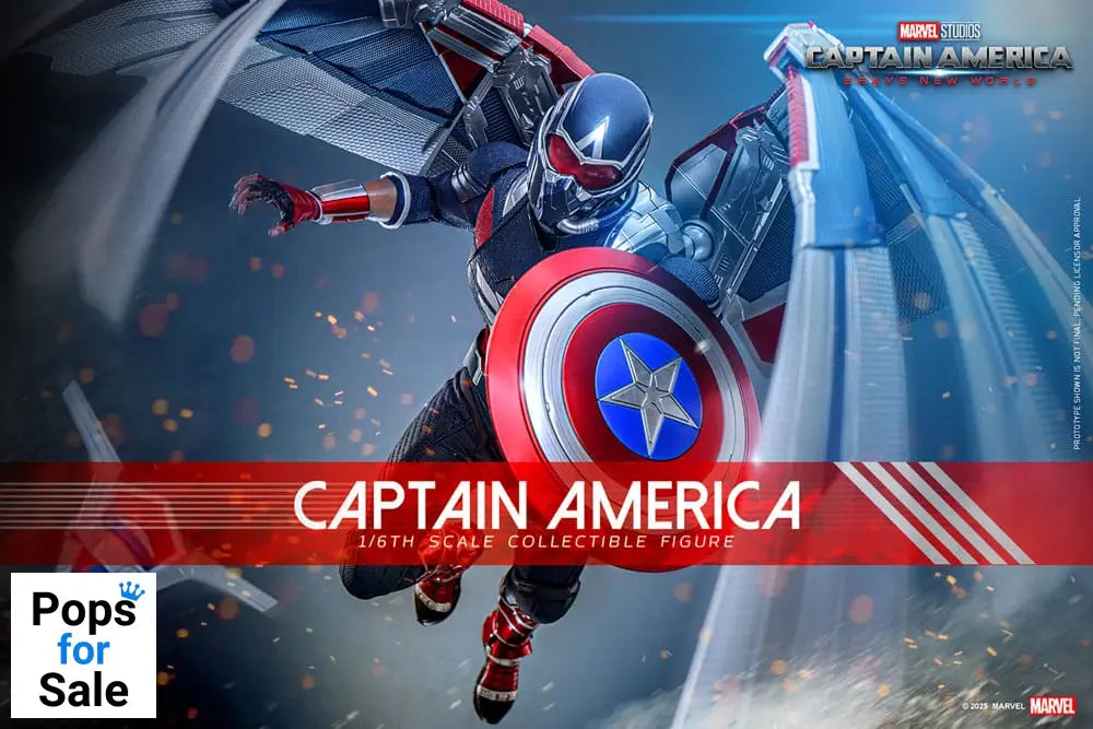 Captain America: Brave New World Movie Masterpiece Action Figure 1/6 Captain America 30 cm