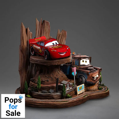 Cars Deluxe Art Scale Statue 1/10 Lightning Mcqueen & Tow Mater 31 cm