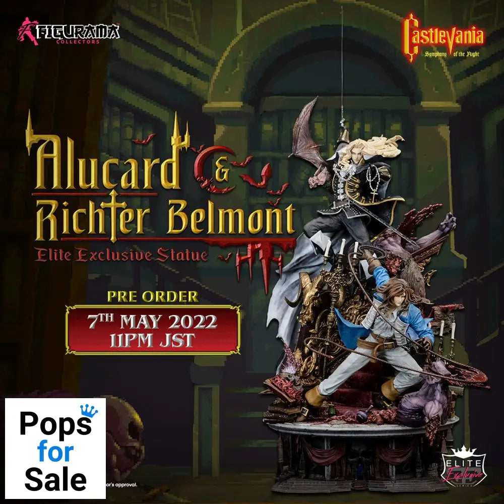 Castlevania: Symphony of the Night Elite Exclusive Statue 1/6 Alucard & Richter Belmont 91 cm Statues