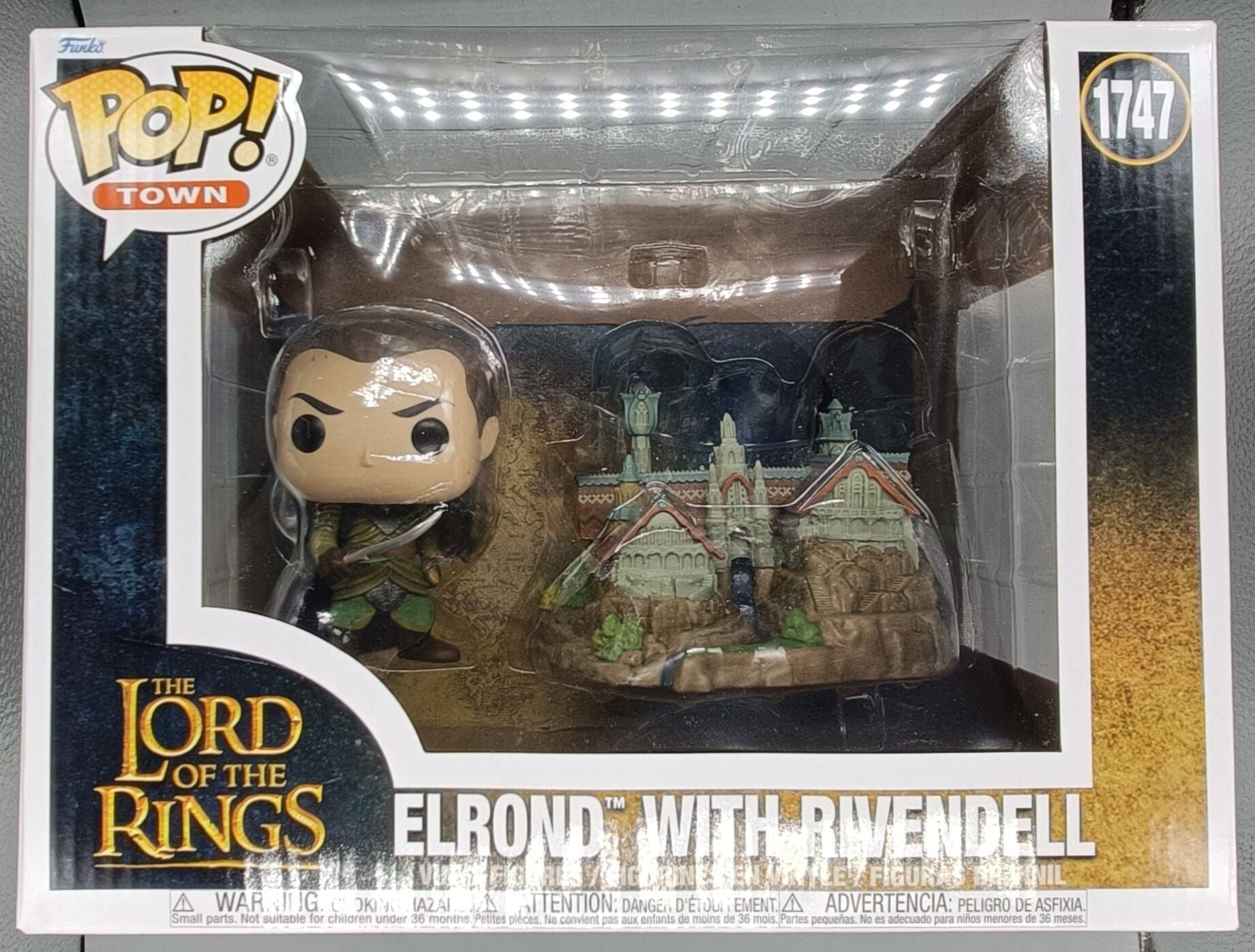 1747 Elrond with Rivendell - Town - The Lord of the Rings Funko POP - Brand New