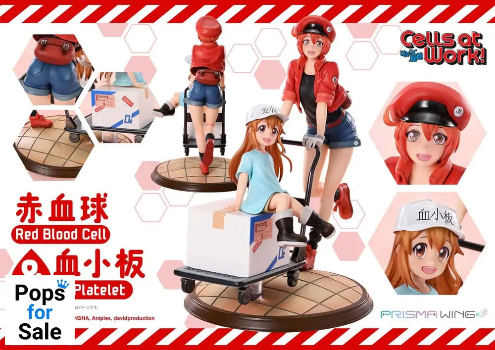 Cells at Work Prisma Wing PVC Statue Red Blood Cell & Platelet  26 cm