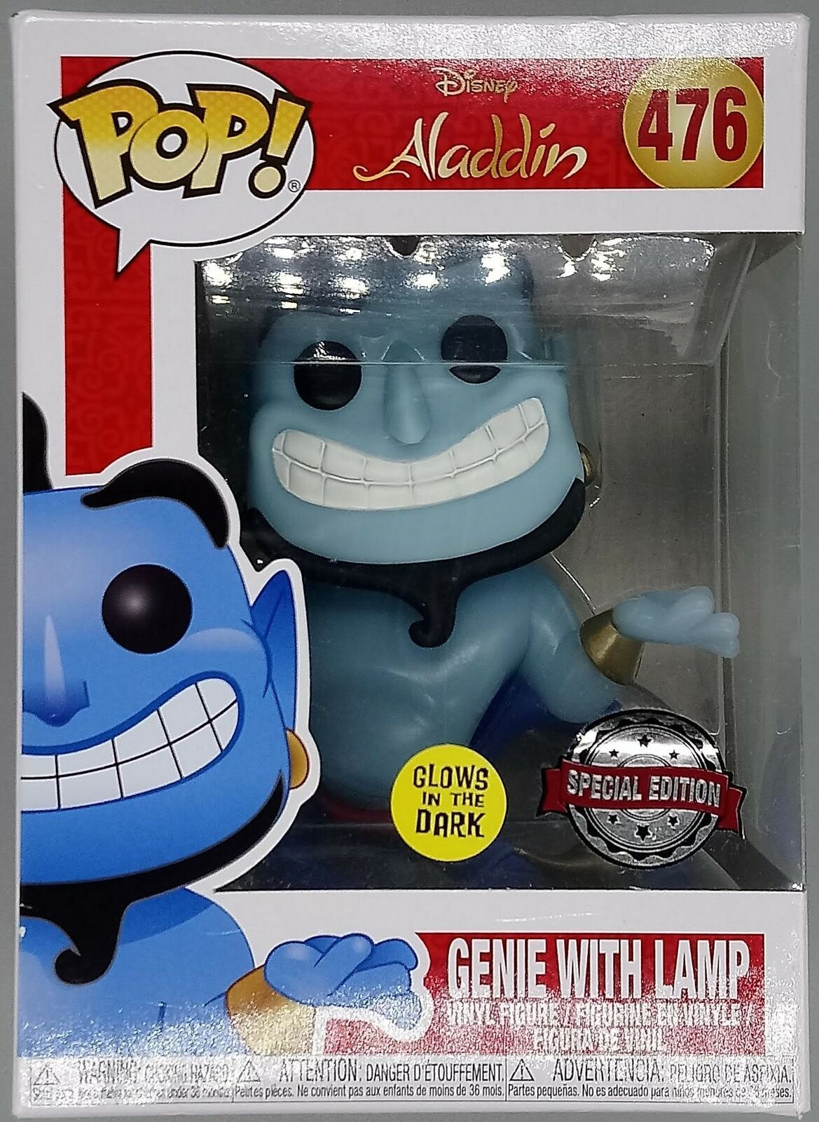 #476 Genie with Lamp - Glow - Disney Aladdin - Exclusive Funko POP