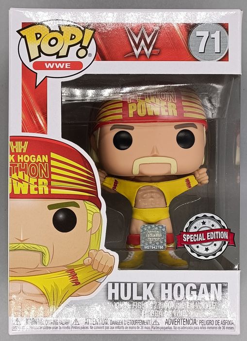#71 Hulk Hogan (Hulkamania) - WWE - Box Damaged Funko POP