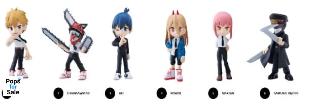 Chainsaw Man Anime Series Mini Figures 9 cm Display (6) Mini-figures