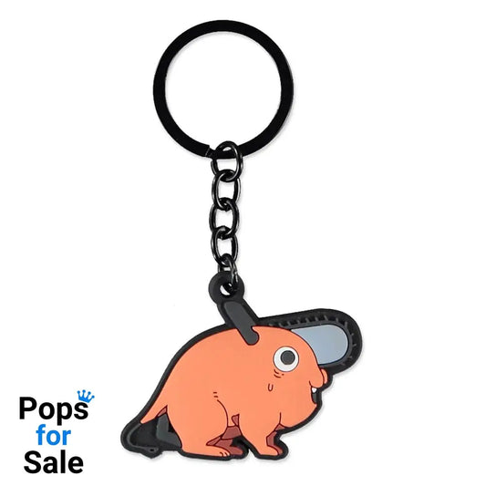 Chainsaw Man Rubber Keychain Pochita Sitting Keyrings