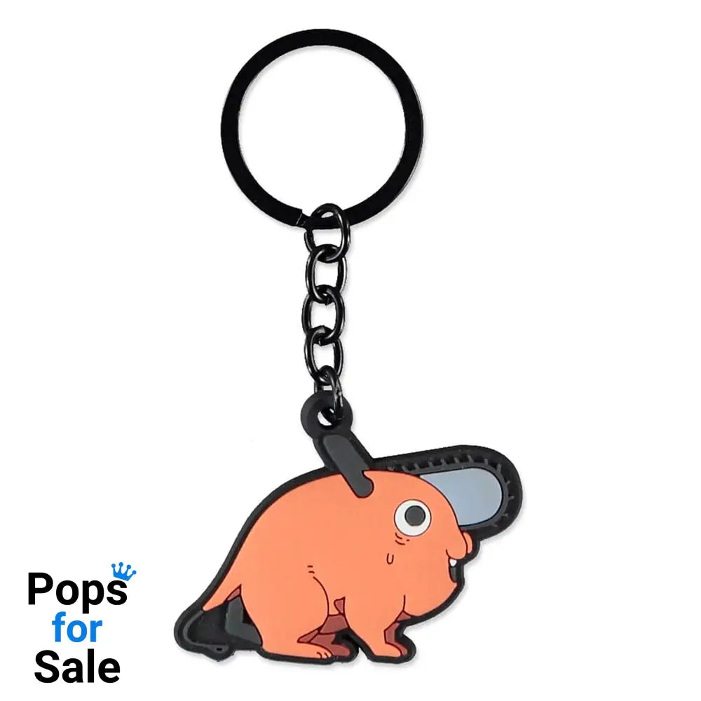 Chainsaw Man Rubber Keychain Pochita Sitting Keyrings