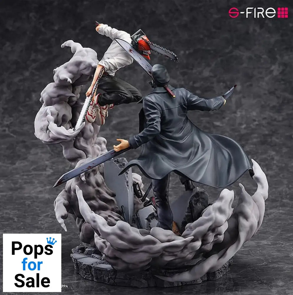 Chainsaw Man Statue Super Situation Figure Chainsaw Man vs. Samurai Sword 26 cm Statues