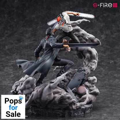 Chainsaw Man Statue Super Situation Figure Chainsaw Man vs. Samurai Sword 26 cm