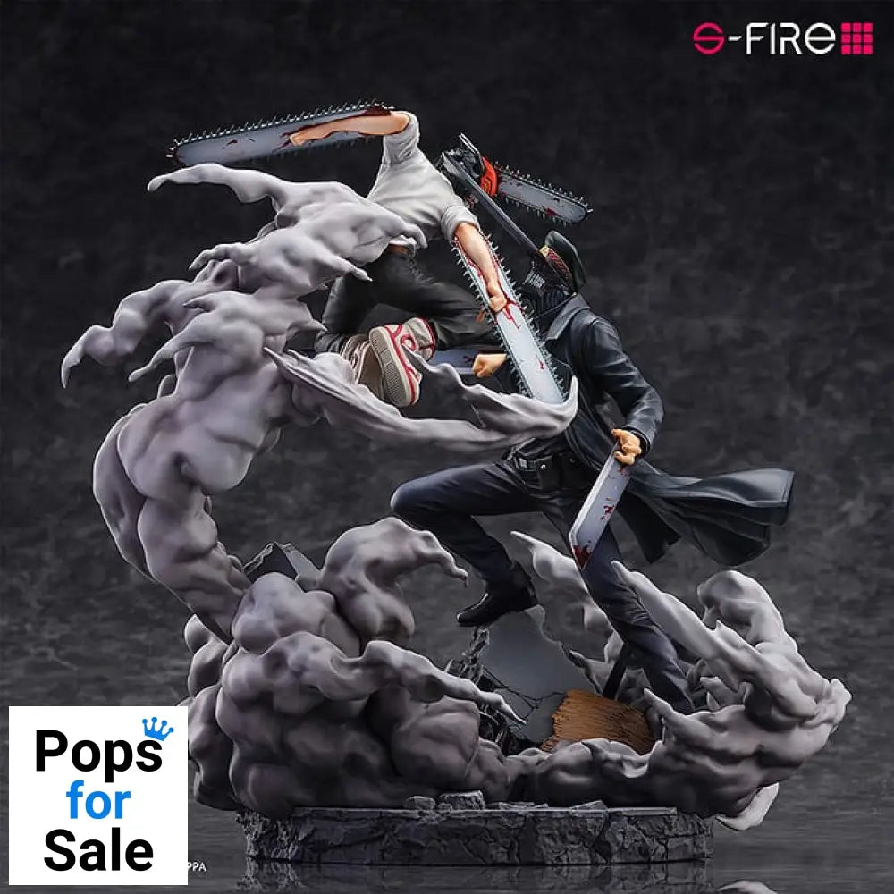 Chainsaw Man Statue Super Situation Figure Chainsaw Man vs. Samurai Sword 26 cm