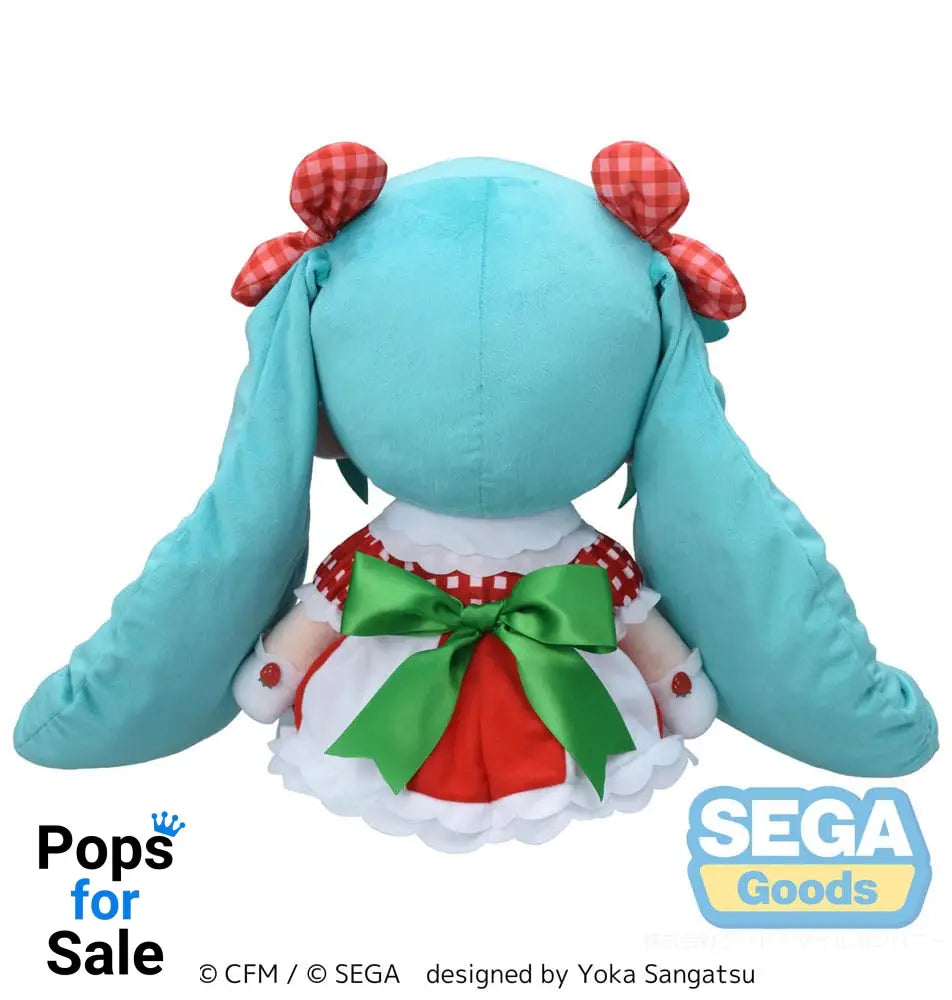Character Vocal Series 01: Hatsune Miku Fuwa Petit Plush Figure Hatsune Miku x Love and Berry Dress Up and Dance! Lovely Strawberry 40 cm