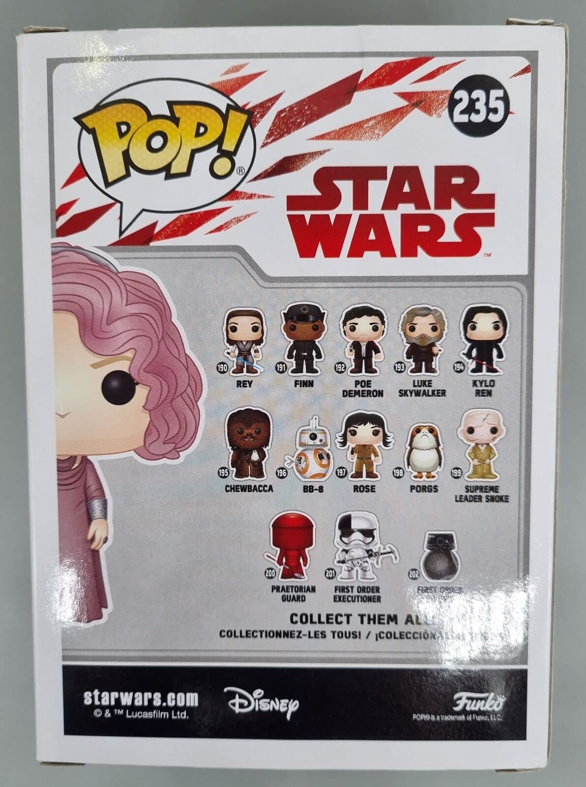 235 Vice Admiral Holdo - Star Wars - The Last Jedi Funko POP - Box Damaged