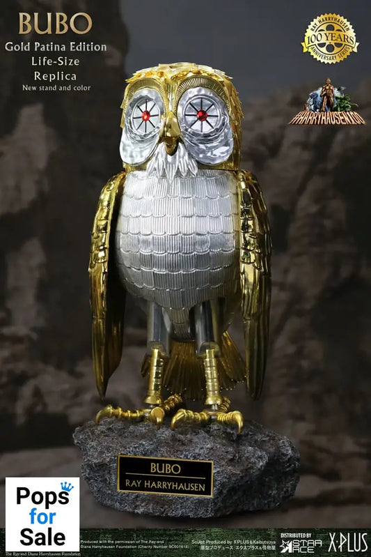 Clash of the Titans Statue Ray Harryhausens Bubo Gold Patina Edition Deluxe Ver. 34 cm