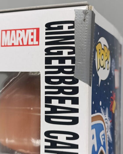 #933 Gingerbread Captain America - Marvel - Box Damaged Funko POP