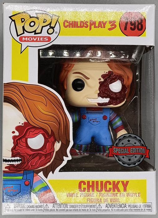 #798 Chucky (Half Face) - Horror - Childs Play 3 - Box Damaged Funko POP