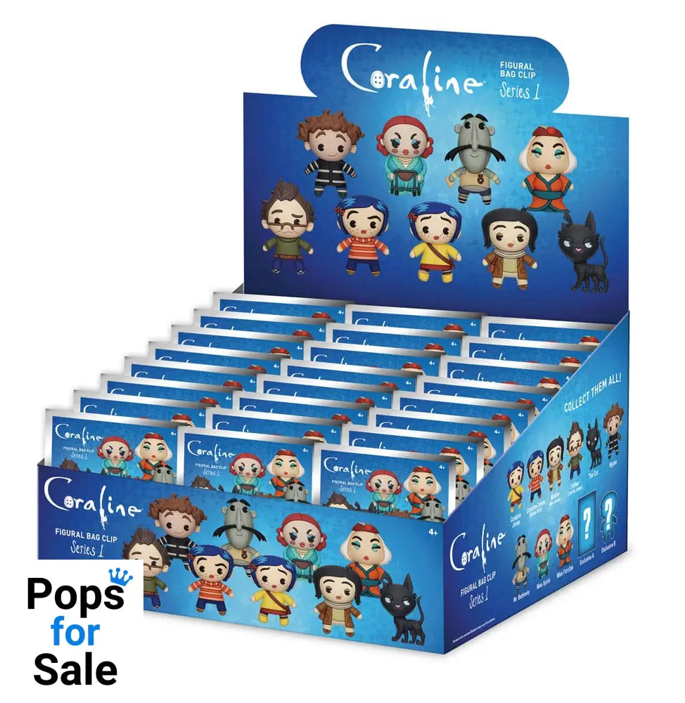 Coraline 3D PVC Bag Clips  Series 1 Display (24)