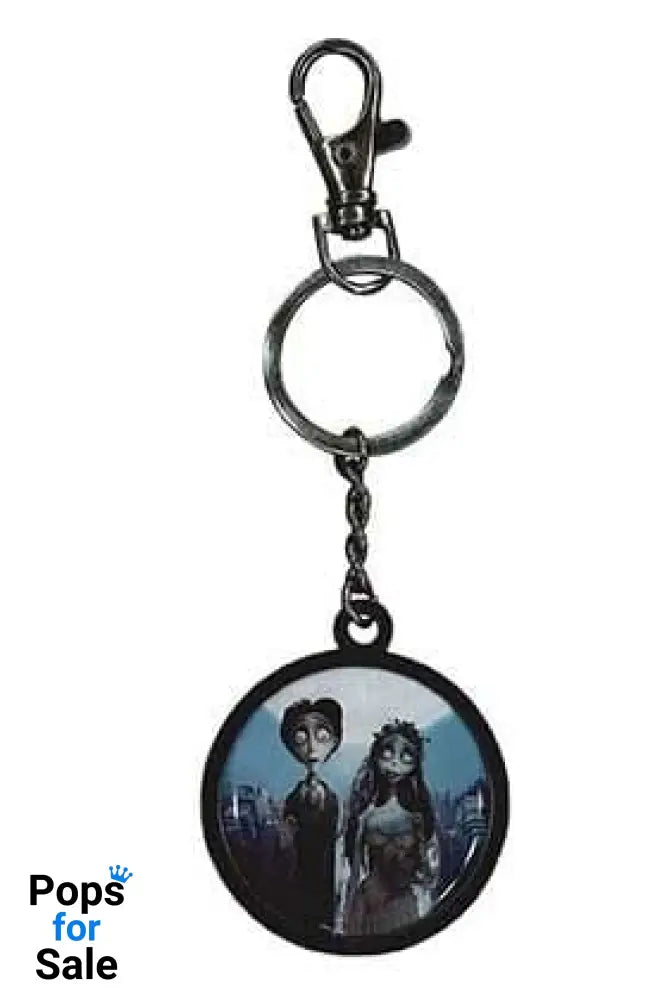 Corpse Bride Metal Keychain Couple & Logo Keyrings