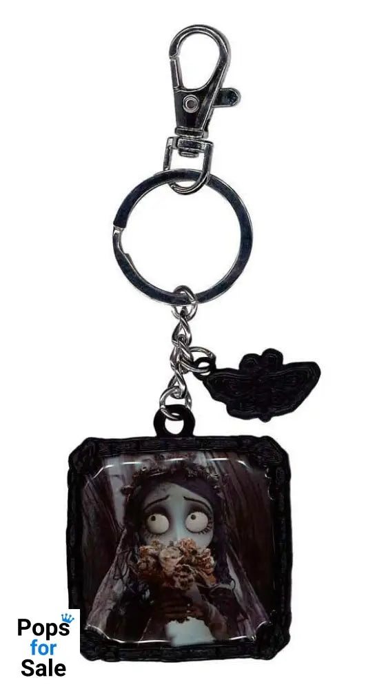 Corpse Bride Metal Keychain Flowers Keyrings