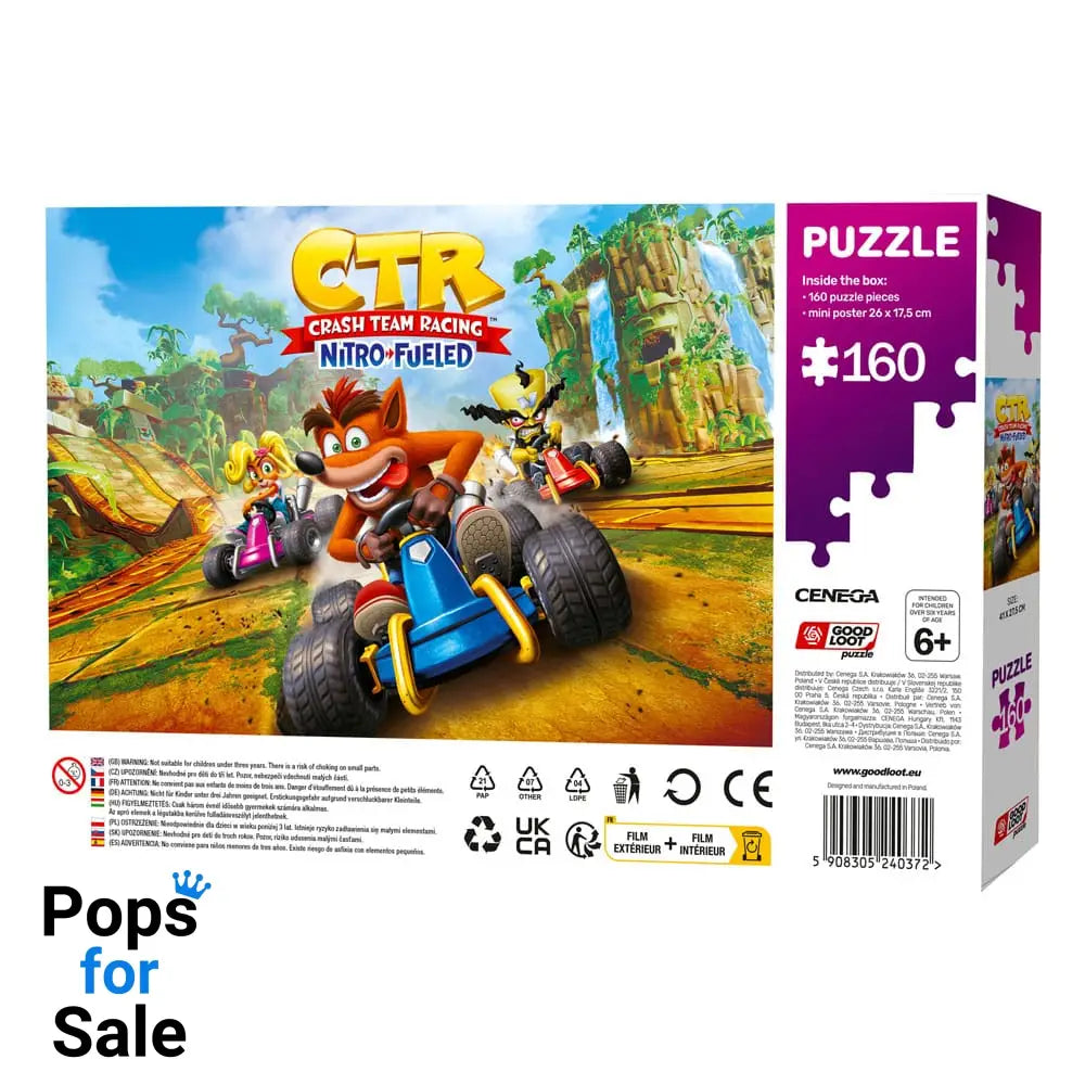 Crash Bandicoot Kids Puzzle Team Racing Nitro-Fueled (160 pieces)