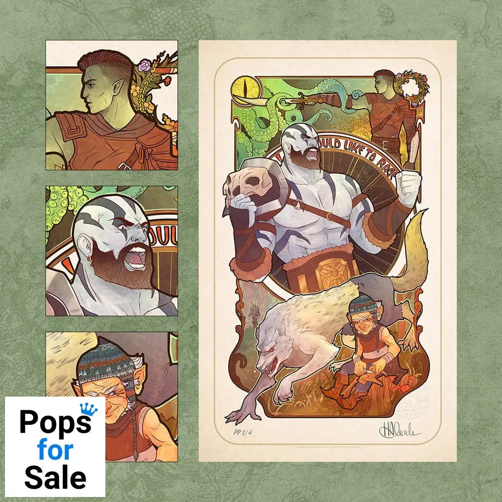 Critical Role Art Print 10th Anniversary Art Nouveau Illustrations 46 x 28 cm - unframed (Set of 8) Posters &