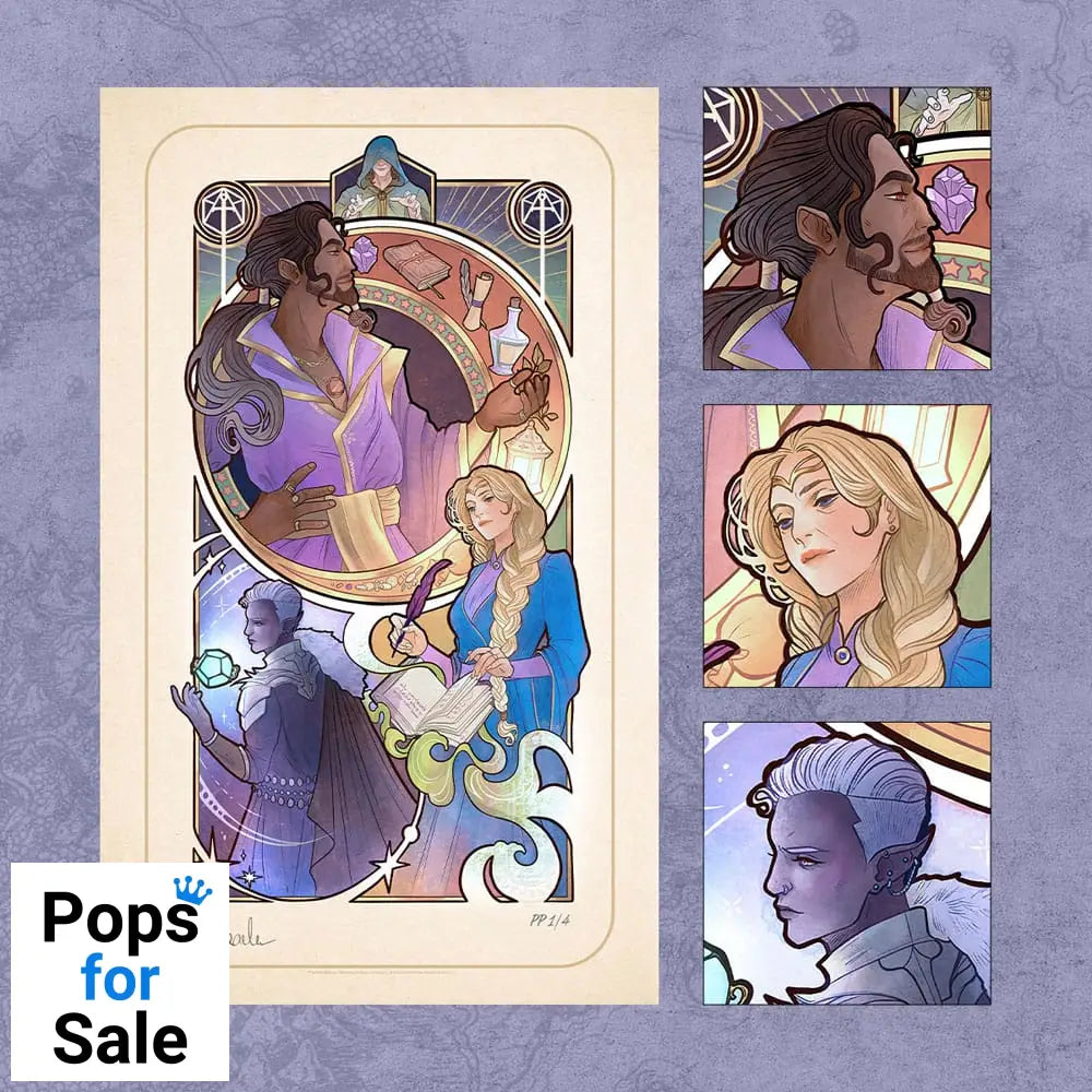 Critical Role Art Print 10th Anniversary Art Nouveau Illustrations 46 x 28 cm - unframed (Set of 8) Posters &