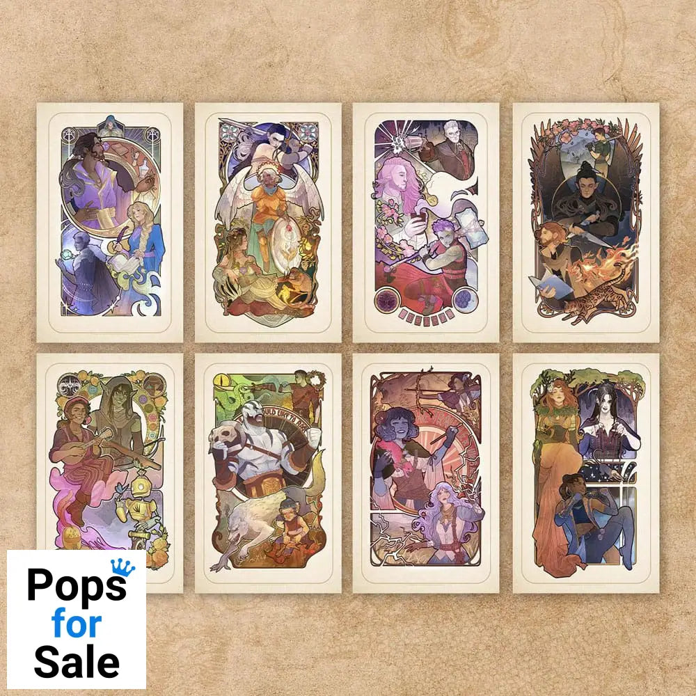 Critical Role Art Print 10th Anniversary Art Nouveau Illustrations 46 x 28 cm - unframed (Set of 8)