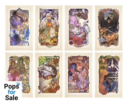 Critical Role Art Print 10th Anniversary Art Nouveau Illustrations 46 x 28 cm - unframed (Set of 8) Posters &