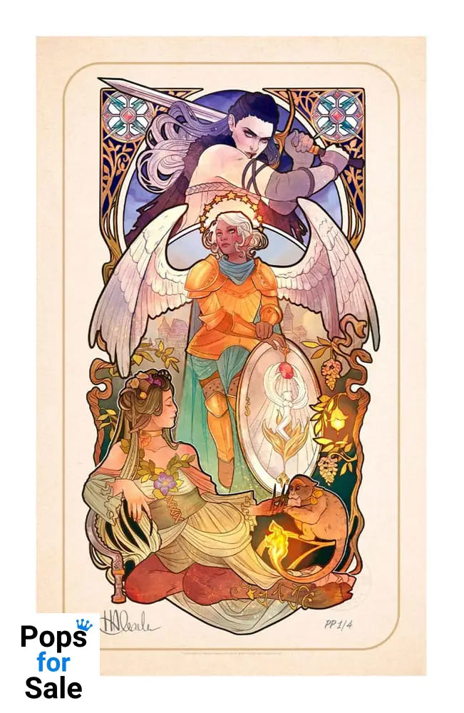 Critical Role Art Print Ashley Johnson: 10th Anniversary Art Nouveau Illustrations 46 x 28 cm - unframed Posters &