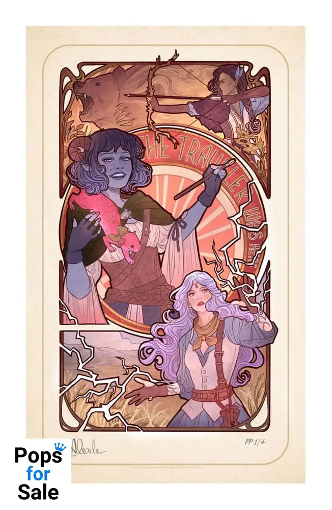 Critical Role Art Print Laura Bailey: 10th Anniversary Art Nouveau Illustrations 46 x 28 cm - unframed Posters &