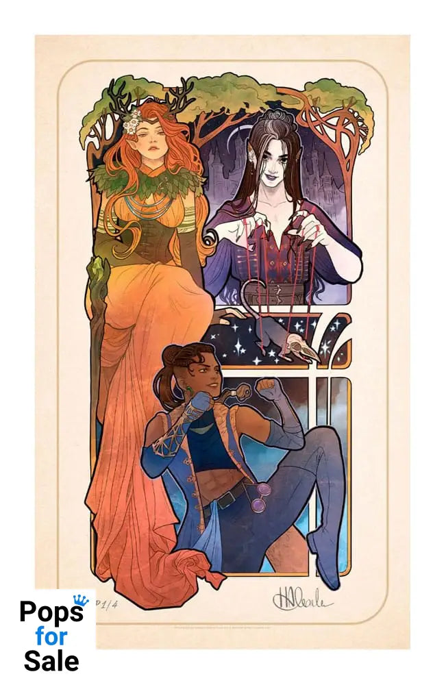 Critical Role Art Print Marisha Ray: 10th Anniversary Art Nouveau Illustrations 46 x 28 cm - unframed Posters &