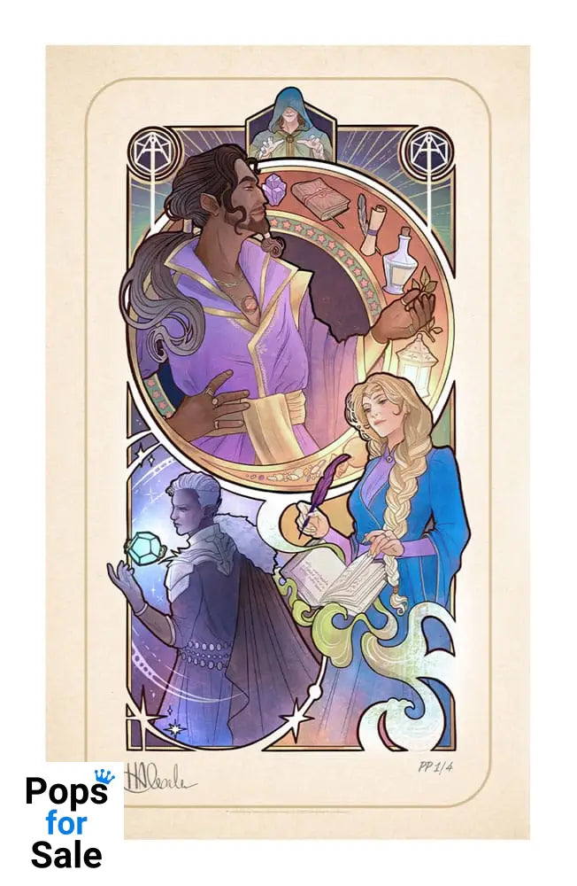 Critical Role Art Print Matthew Mercer: 10th Anniversary Art Nouveau Illustrations 46 x 28 cm - unframed Posters &