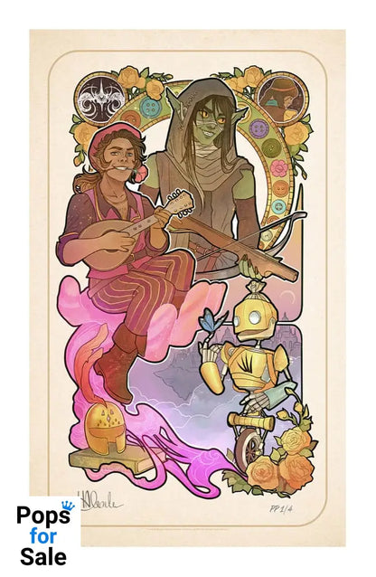 Critical Role Art Print Sam Riegel: 10th Anniversary Art Nouveau Illustrations 46 x 28 cm - unframed Posters &