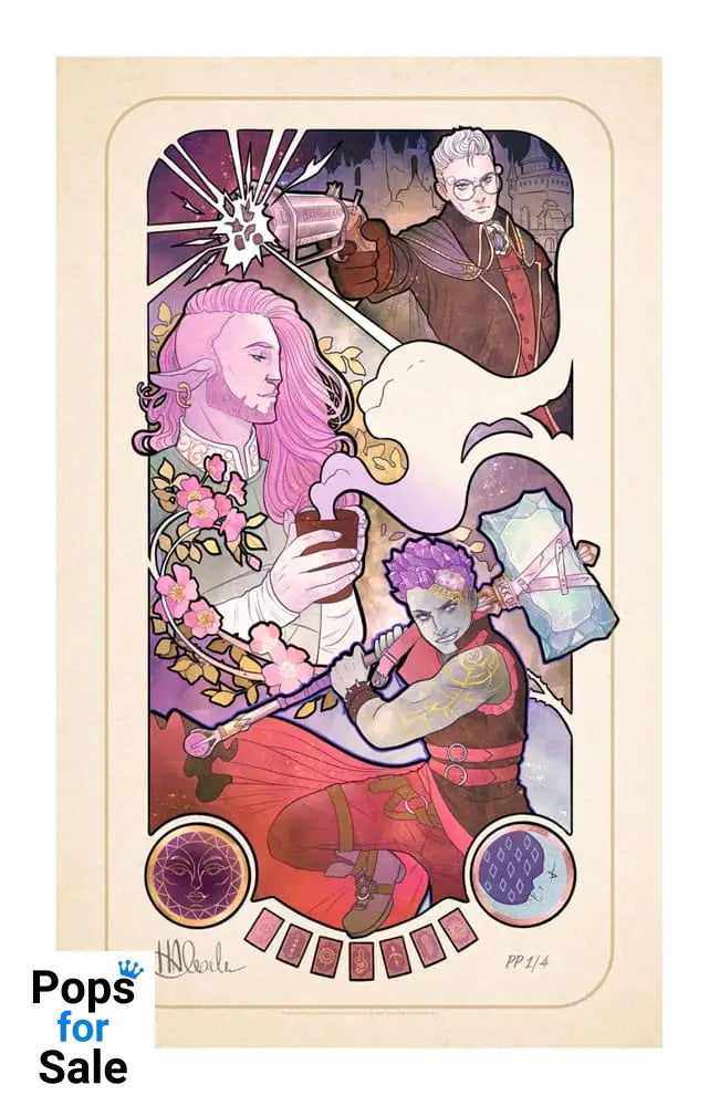 Critical Role Art Print Taliesin Jaffe: 10th Anniversary Art Nouveau Illustrations 46 x 28 cm - unframed