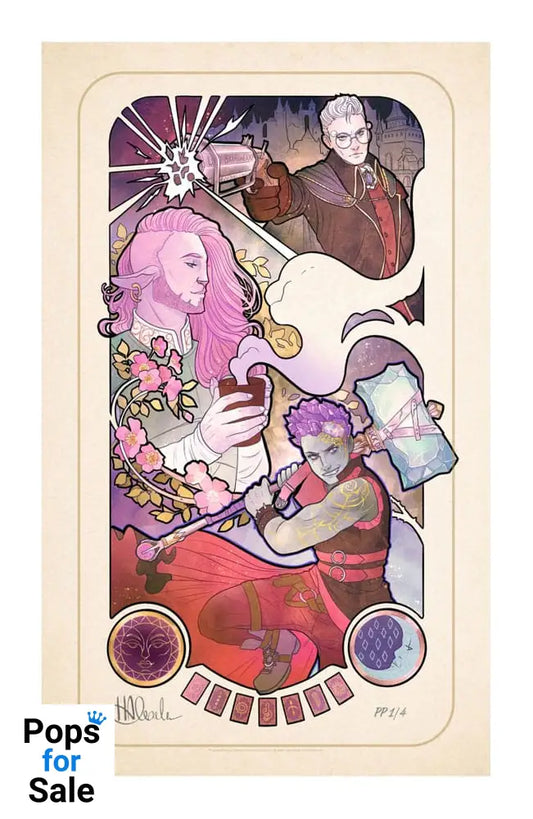 Critical Role Art Print Taliesin Jaffe: 10th Anniversary Art Nouveau Illustrations 46 x 28 cm - unframed
