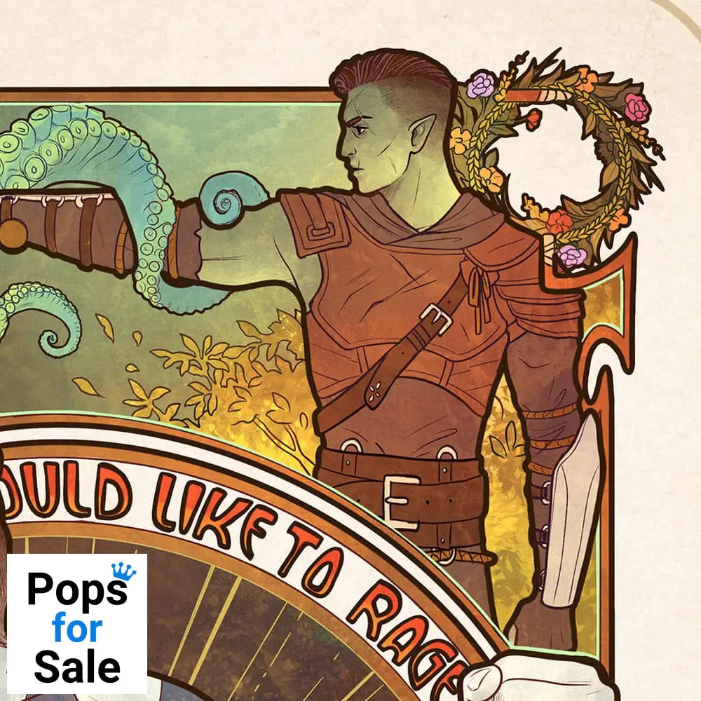 Critical Role Art Print Travis Willingham: 10th Anniversary Art Nouveau Illustrations 46 x 28 cm - unframed Posters &