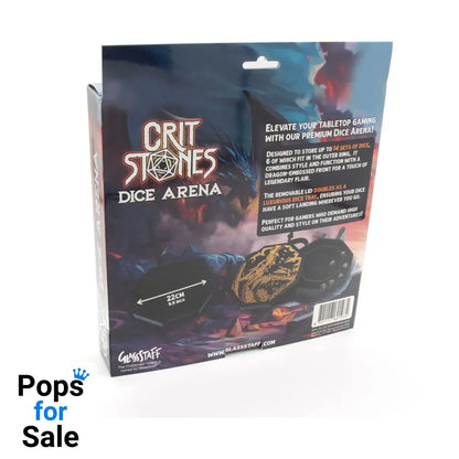 CritStones Arena Dice Tray Black Dragon (Yellow Lid) Board games and accessories