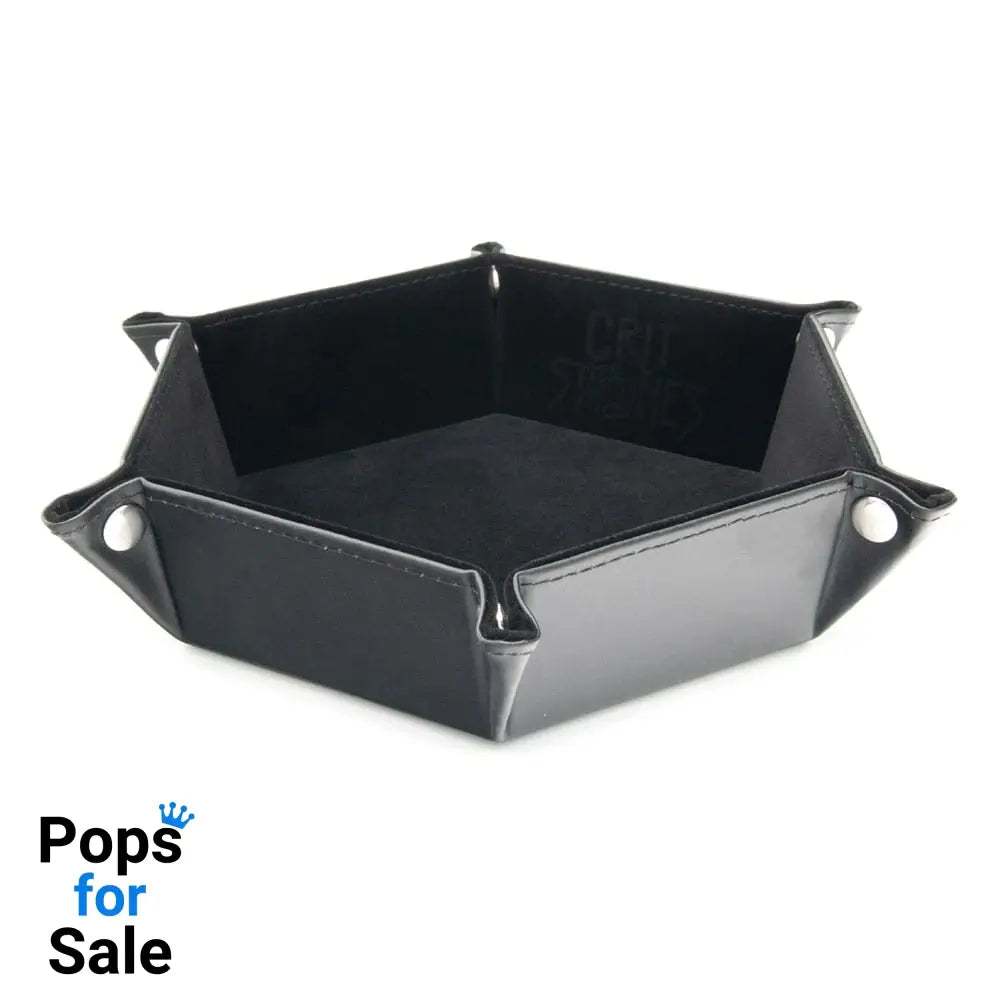 CritStones Folding Dice Tray Black Board games and accessories