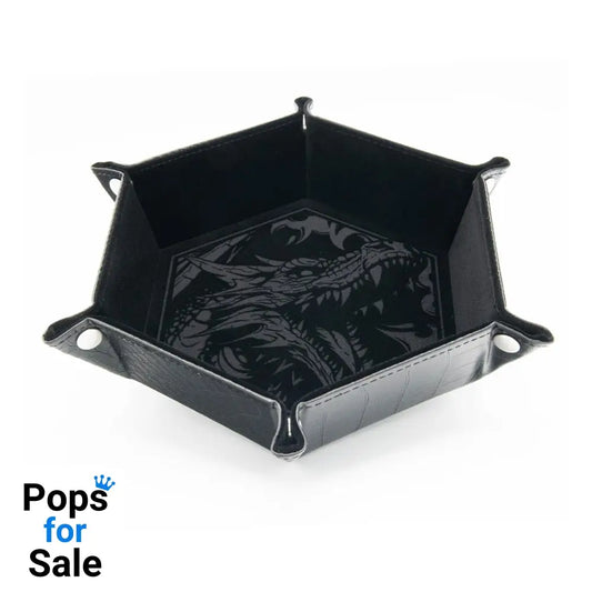 CritStones Folding Dice Tray Dragon Skin Edition Black Board games and accessories