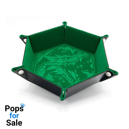 CritStones Folding Dice Tray Dragon Skin Edition Green Board games and accessories
