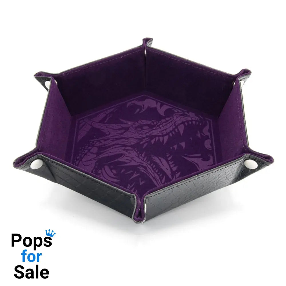 CritStones Folding Dice Tray Dragon Skin Edition Purple Board games and accessories