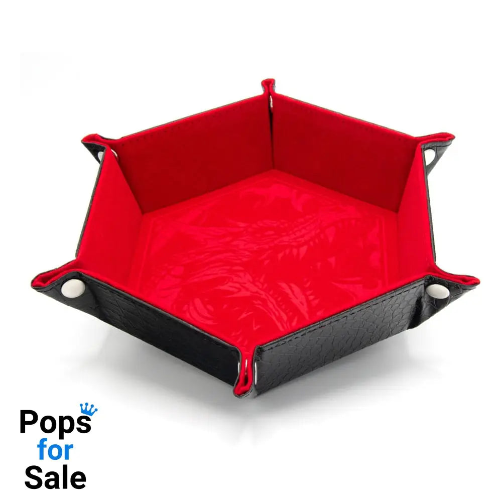 CritStones Folding Dice Tray Dragon Skin Edition Red Board games and accessories