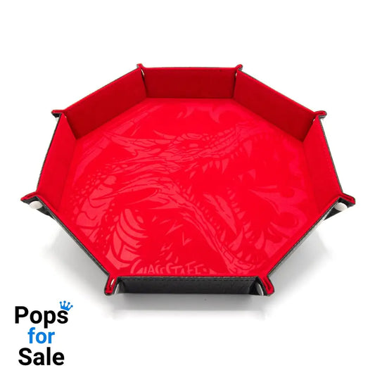 CritStones Folding Dice Tray Dragon Skin XL Edition Red Board games and accessories