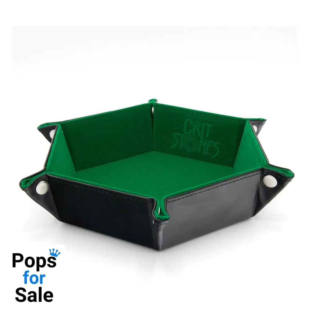 CritStones Folding Dice Tray Green