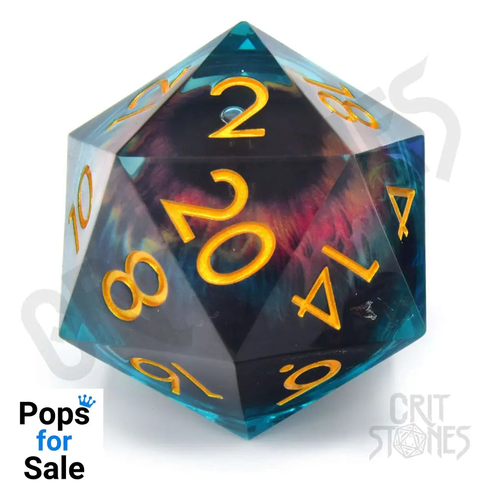 CritStones Liquid Core Dice D20 Eye of the Oracle 5 cm