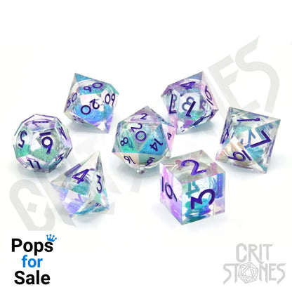 CritStones Liquid Core Dice Set Fantasia Fluid Electroplated (7) Dice
