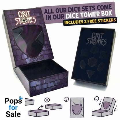 CritStones Liquid Core Dice Set Fantasia Fluid Electroplated  (7)