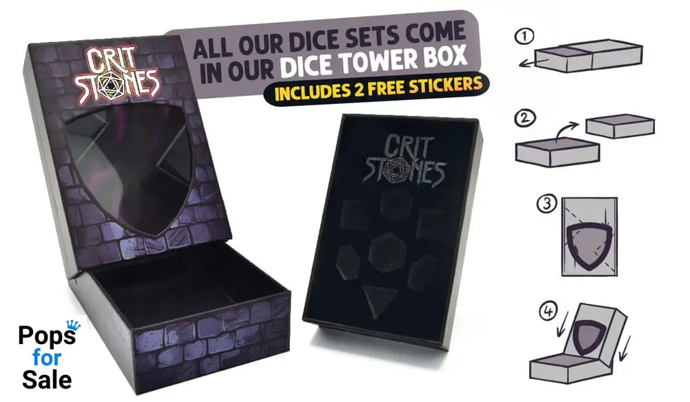 CritStones Liquid Core Dice Set Fantasia Fluid Electroplated  (7)