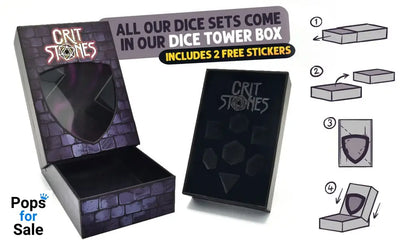 CritStones Liquid Core Dice Set Fantasia Fluid Electroplated  (7)