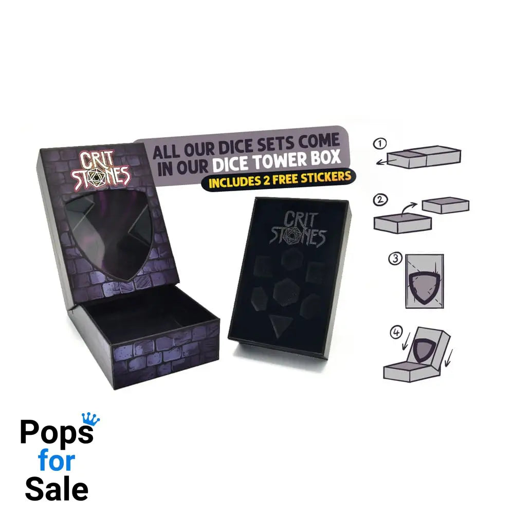 CritStones Metal Dice Set Rage Within (7)