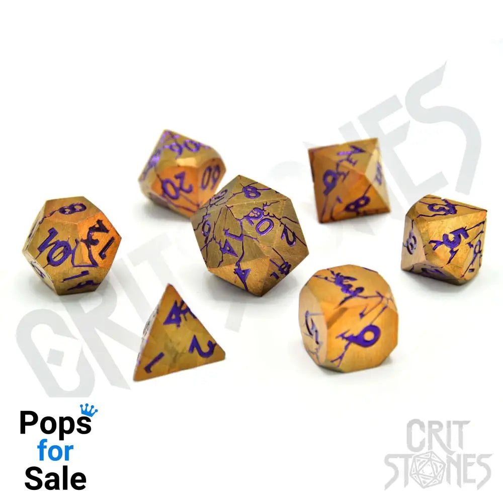 CritStones Metal Dice Set Shattered Sigils (7)