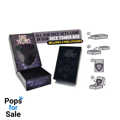 CritStones Metal Dice Set Shattered Sigils (7)